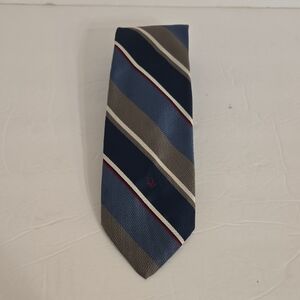 Dior Blue and Gray Striped Tie